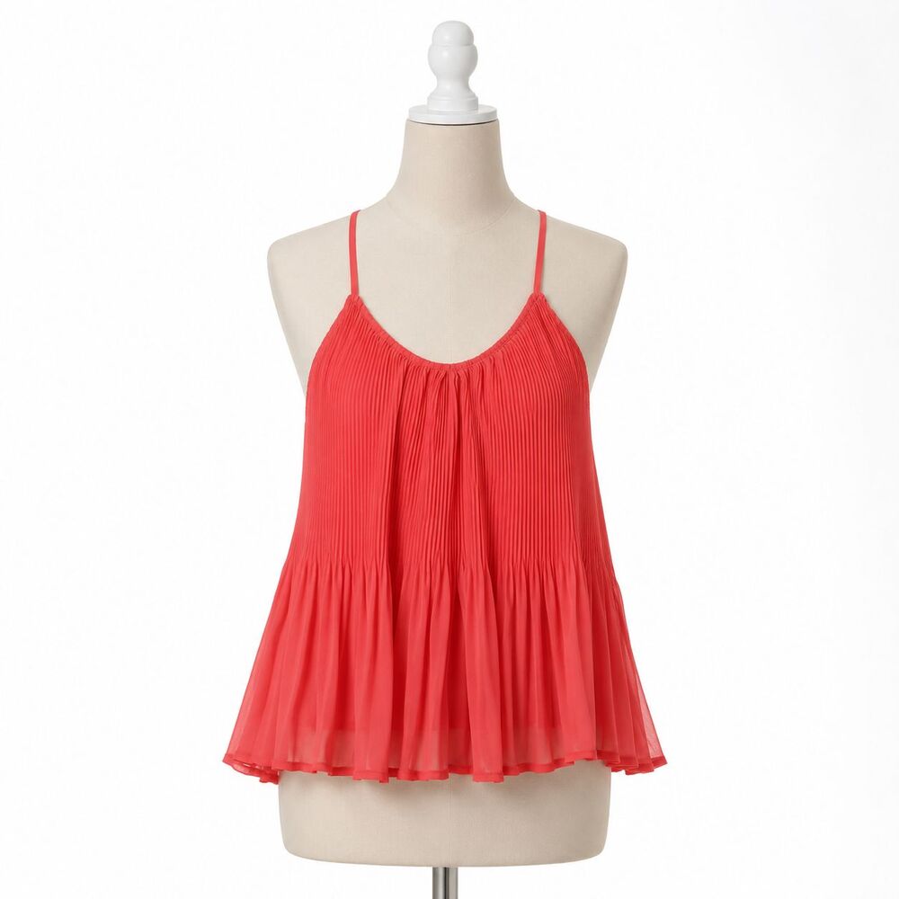 Women's Greylin Coral Flowy Sleeveless Halter Cami Top Size S